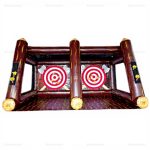 Dual Lane Inflatable Axe Throwing Game for Team Bonding