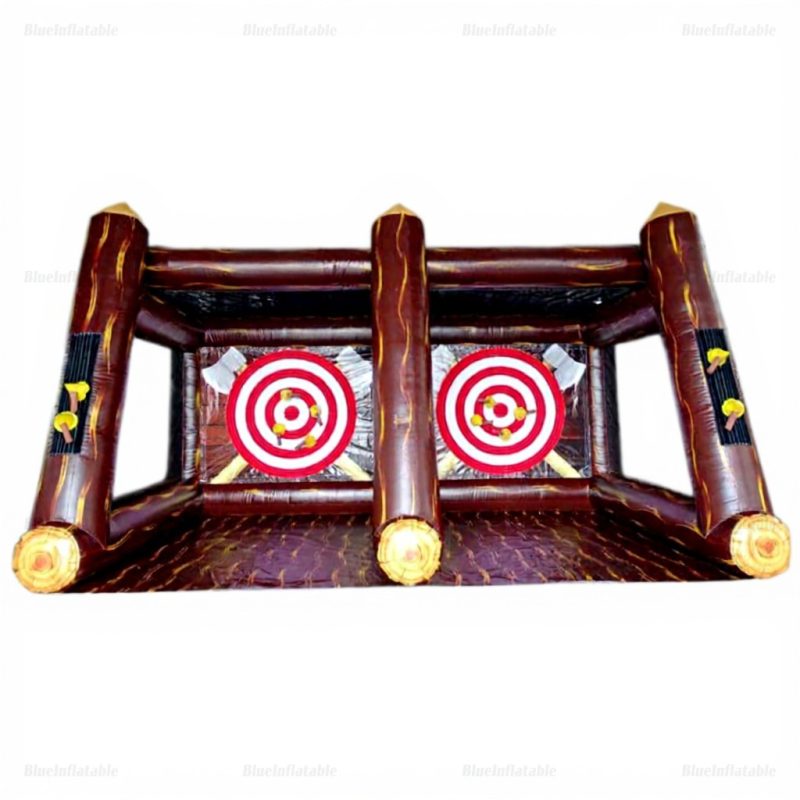 Dual Lane Inflatable Axe Throwing Game for Team Bonding