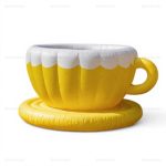 Yellow Teacup Inflatable Pool Party Slide
