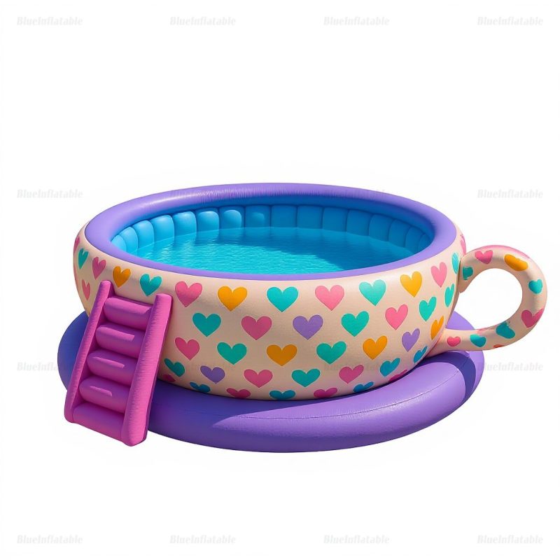 Teacup Inflatable Pool Slide Rental for Backyard Parties