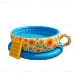 Giant Teacup Inflatable Pool & Water Slide