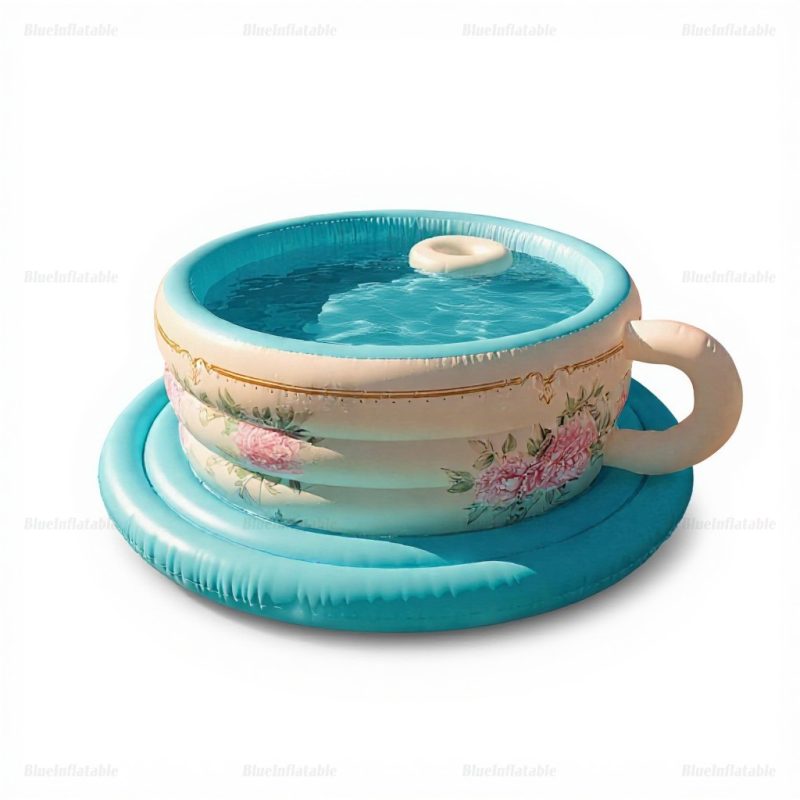 Kids Inflatable Teacup Pool Water Slide