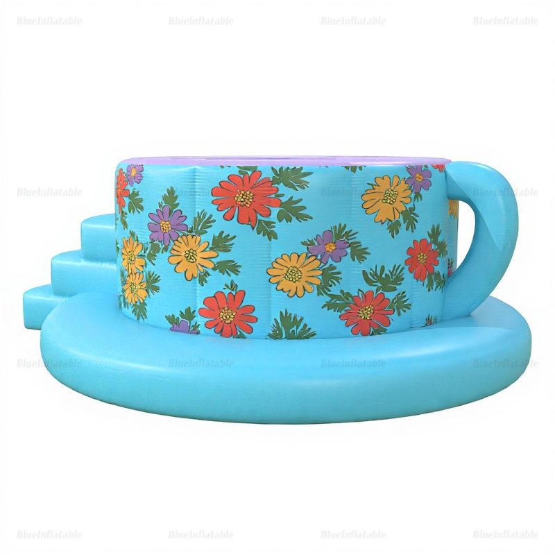 Teacup Inflatable Backyard Pool & Water Slide