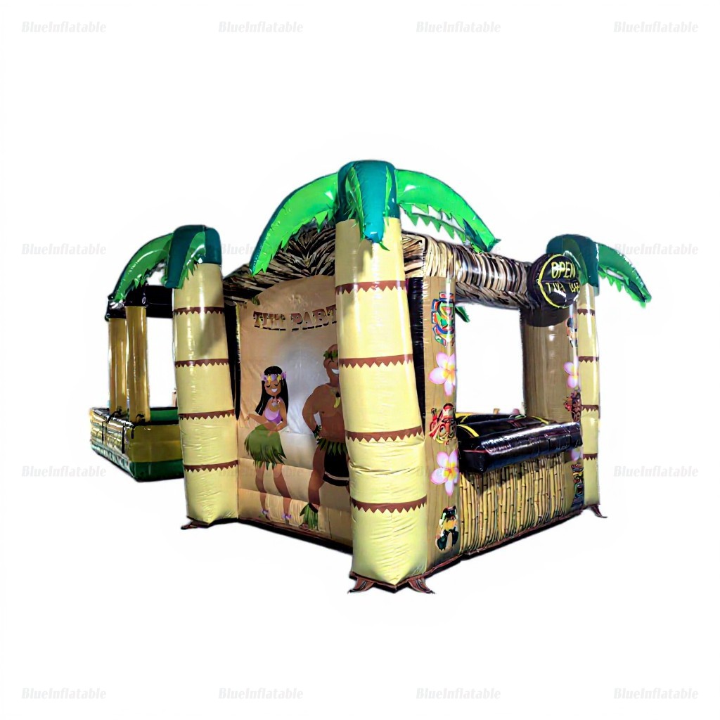 Inflatable Tiki Bar Tent with Palm Trees - Image 3