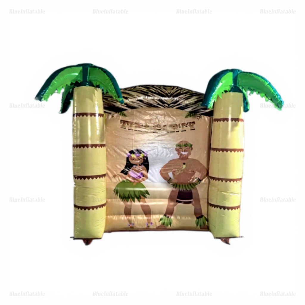 Inflatable Tiki Bar Tent with Palm Trees - Image 4