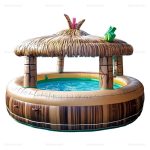 Inflatable Tiki Bar Pool for Outdoor Parties