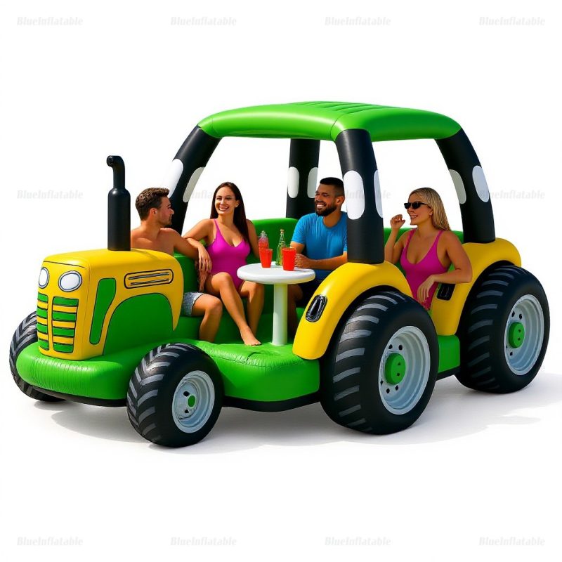 Crystal Clear Inflatable Tractor Pool Float