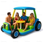 Inflatable Tractor Lake Float for Farm-Themed Fun