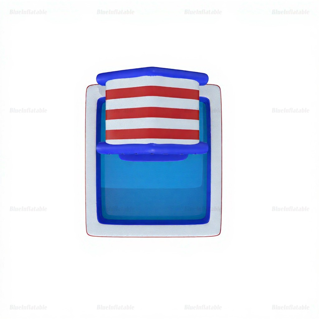 Patriotic Inflatable Pool Bar with American Flag Design - Image 5