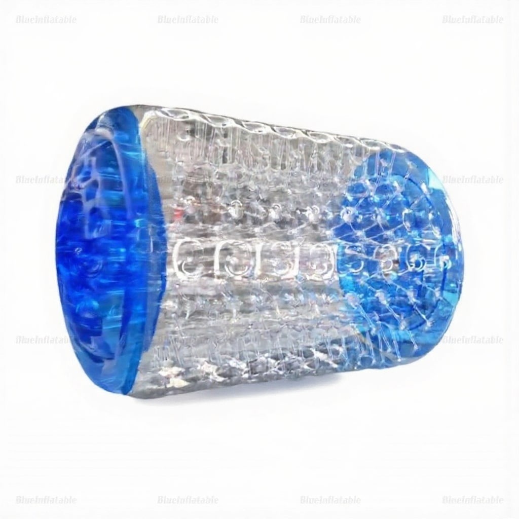 Blue Transparent Inflatable Water Roller Tube - Image 2