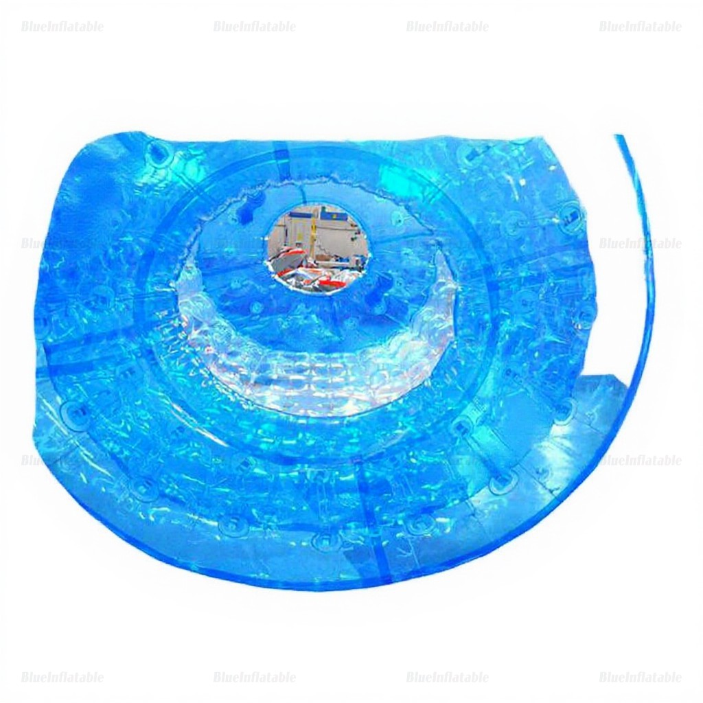 Blue Transparent Inflatable Water Roller Tube - Image 3