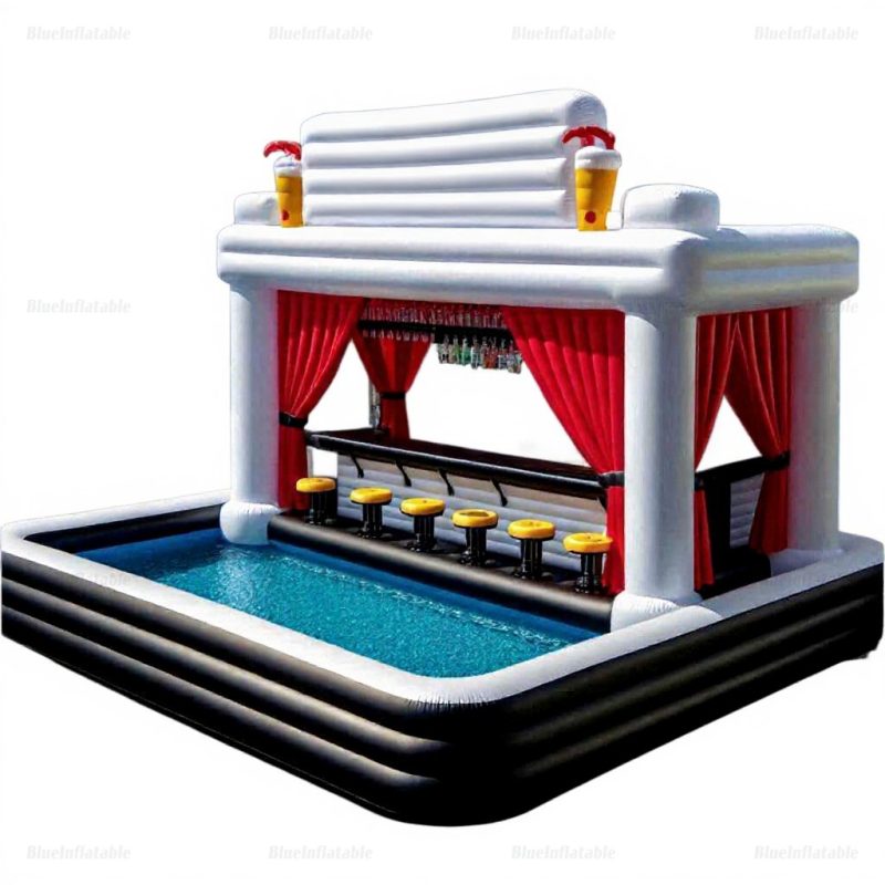 Inflatable Outdoor Pool Bar for Parties and Events