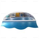 Transparent Inflatable Pool Dome with Roof Cover