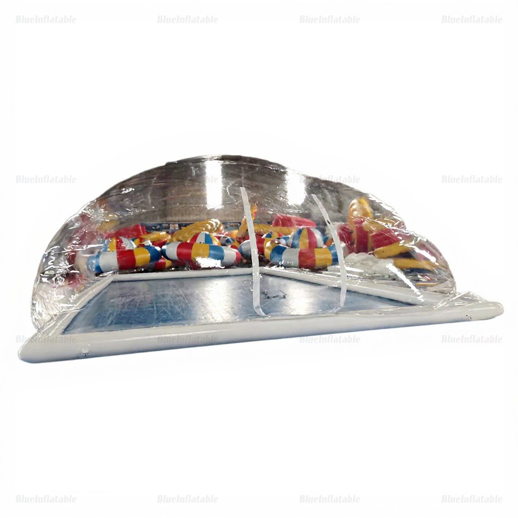 Transparent Inflatable Pool Dome with Roof Cover - Image 5