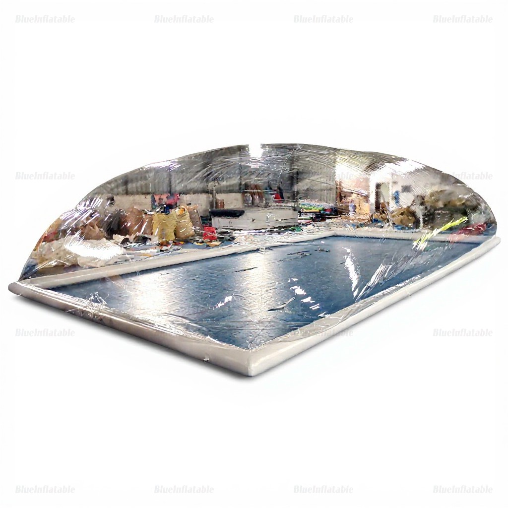 Transparent Inflatable Pool Dome with Roof Cover - Image 6