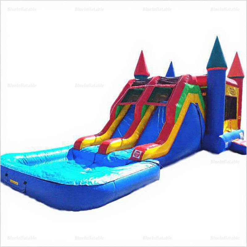 Double Lane Inflatable Water Slide Bounce House