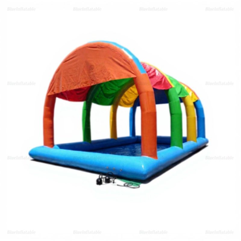 Rectangular Inflatable Pool with Safety Cover