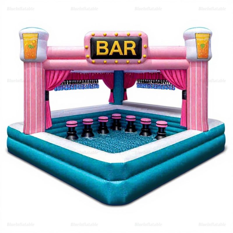 Pink Inflatable Pool Bar for Outdoor Parties