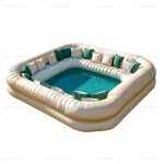 Inflatable Pool Sofa & Water Slide for Outdoor Parties