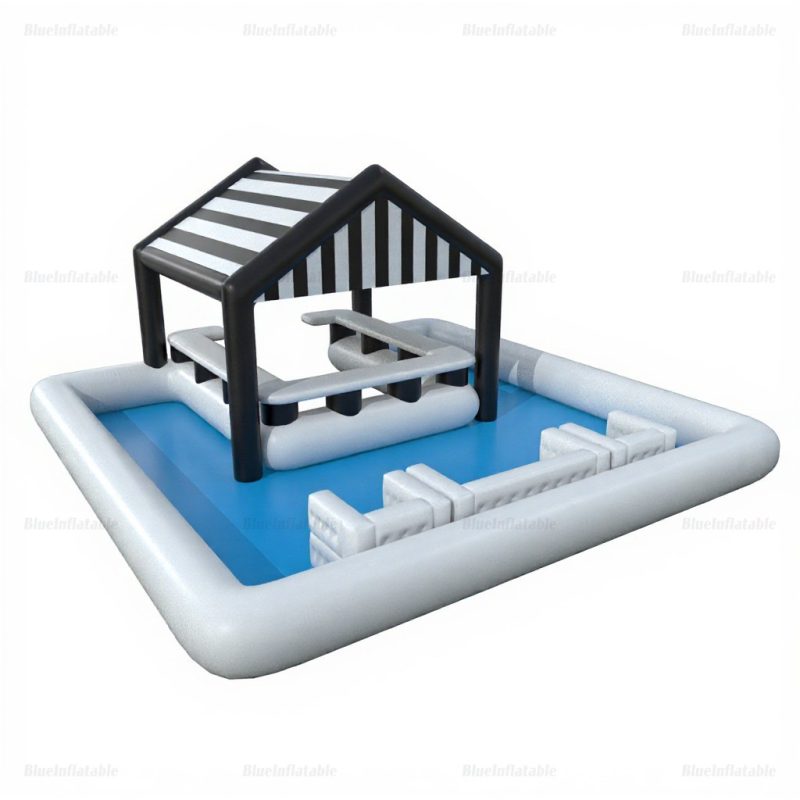 Inflatable Pool Bar with Seats and Floating Table