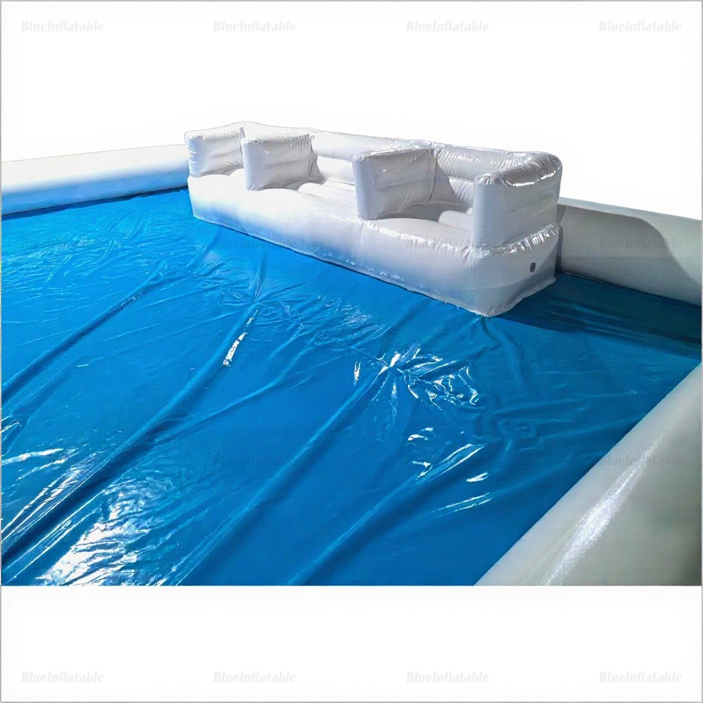 Inflatable Pool Bar and Sofa with Water Park Slide - Image 5