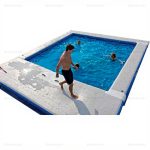 Inflatable Ocean Pool with Floating Bar