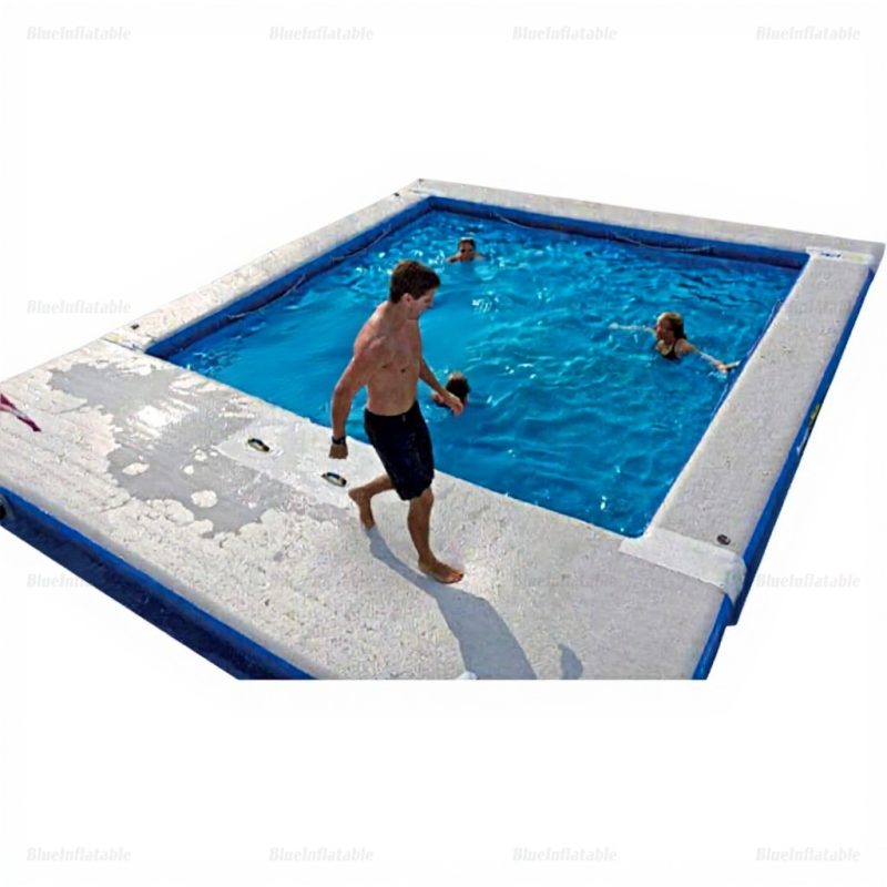 Inflatable Ocean Pool with Floating Bar