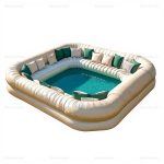 Inflatable Pool Sofa & Water Slide Party Lounge