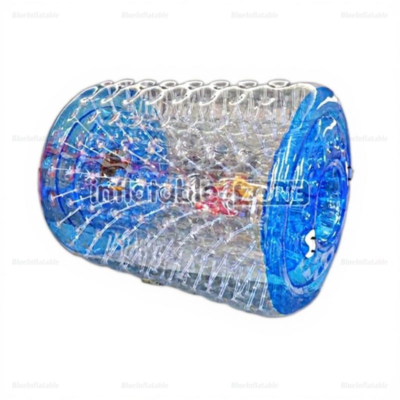 Blue Transparent Inflatable Water Roller Tube