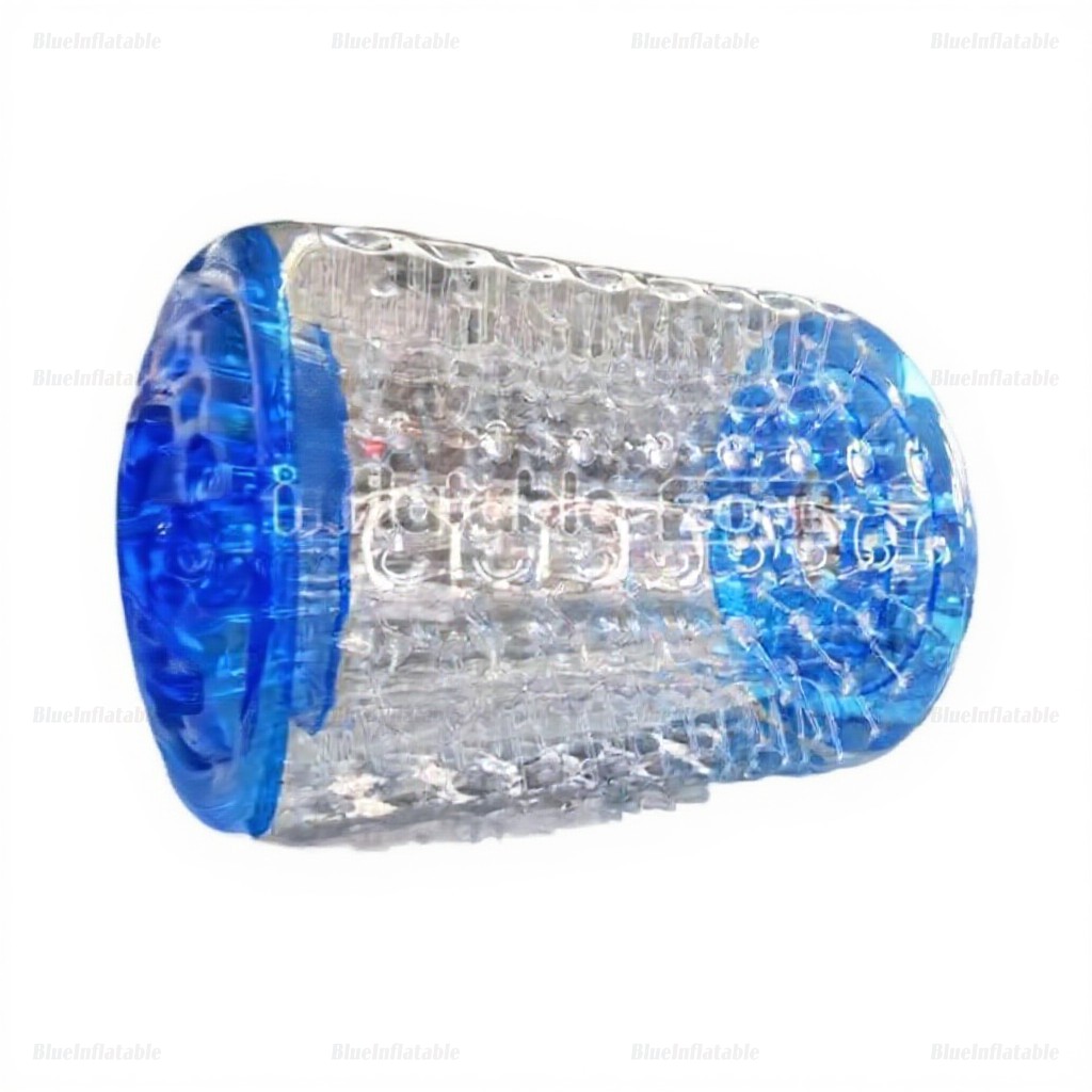 Blue Transparent Inflatable Water Roller Tube - Image 2