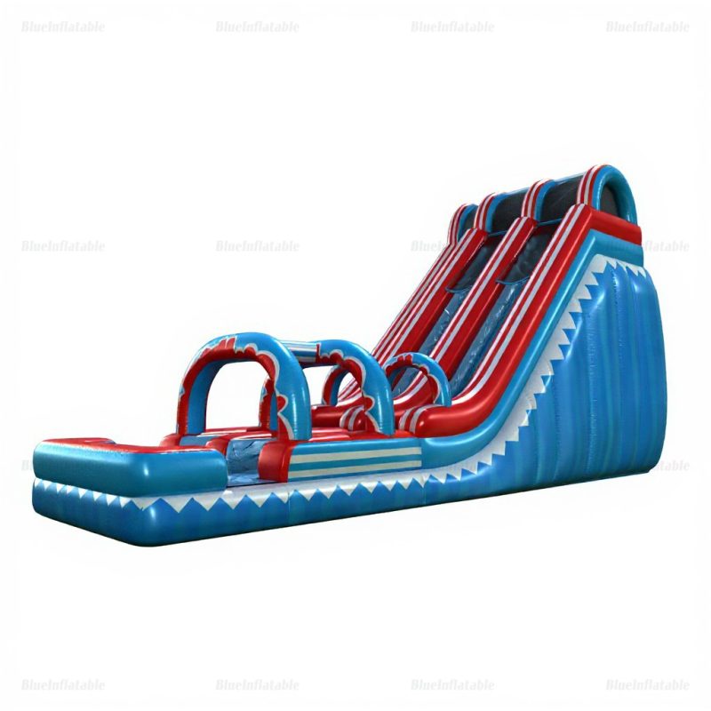 20-Foot Double Inflatable Water Slide with Pool