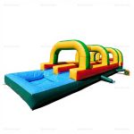 Double Lane Inflatable Water Slide with Pool
