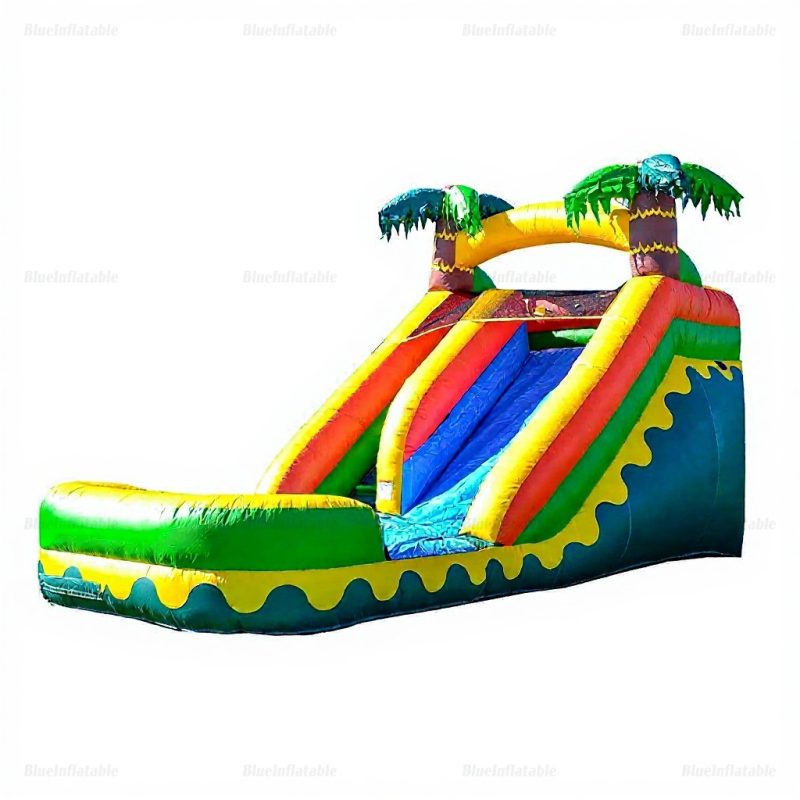 Tropical Inflatable Water Slide & Bounce House