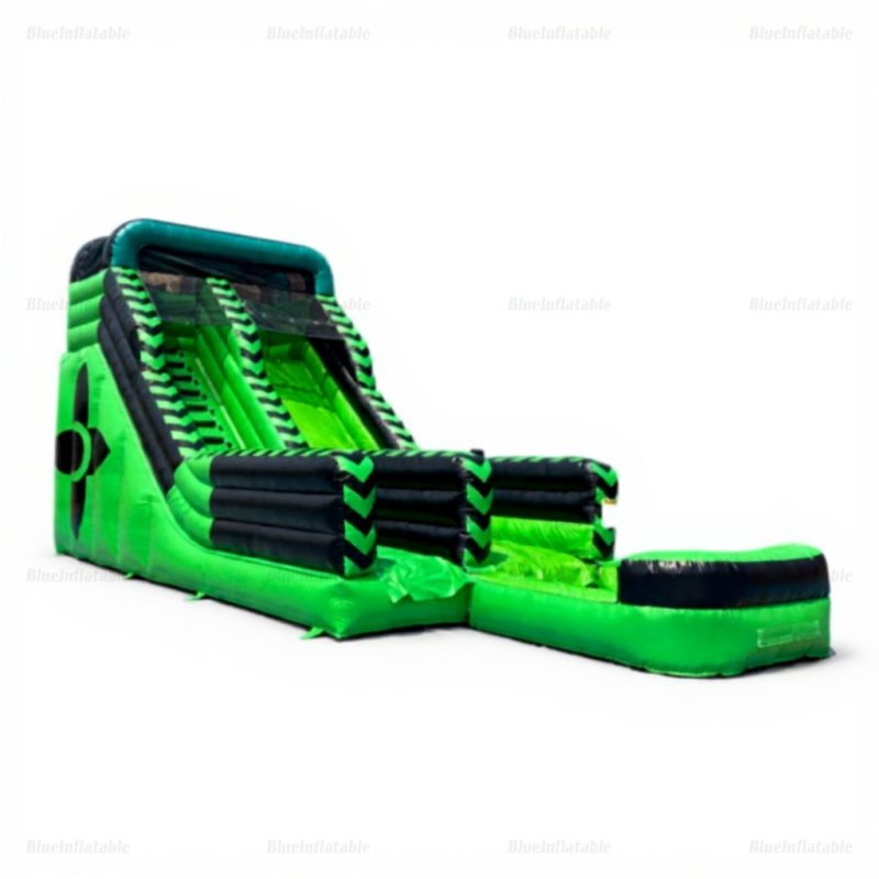 Black and Green Inflatable Water Slide for Pools