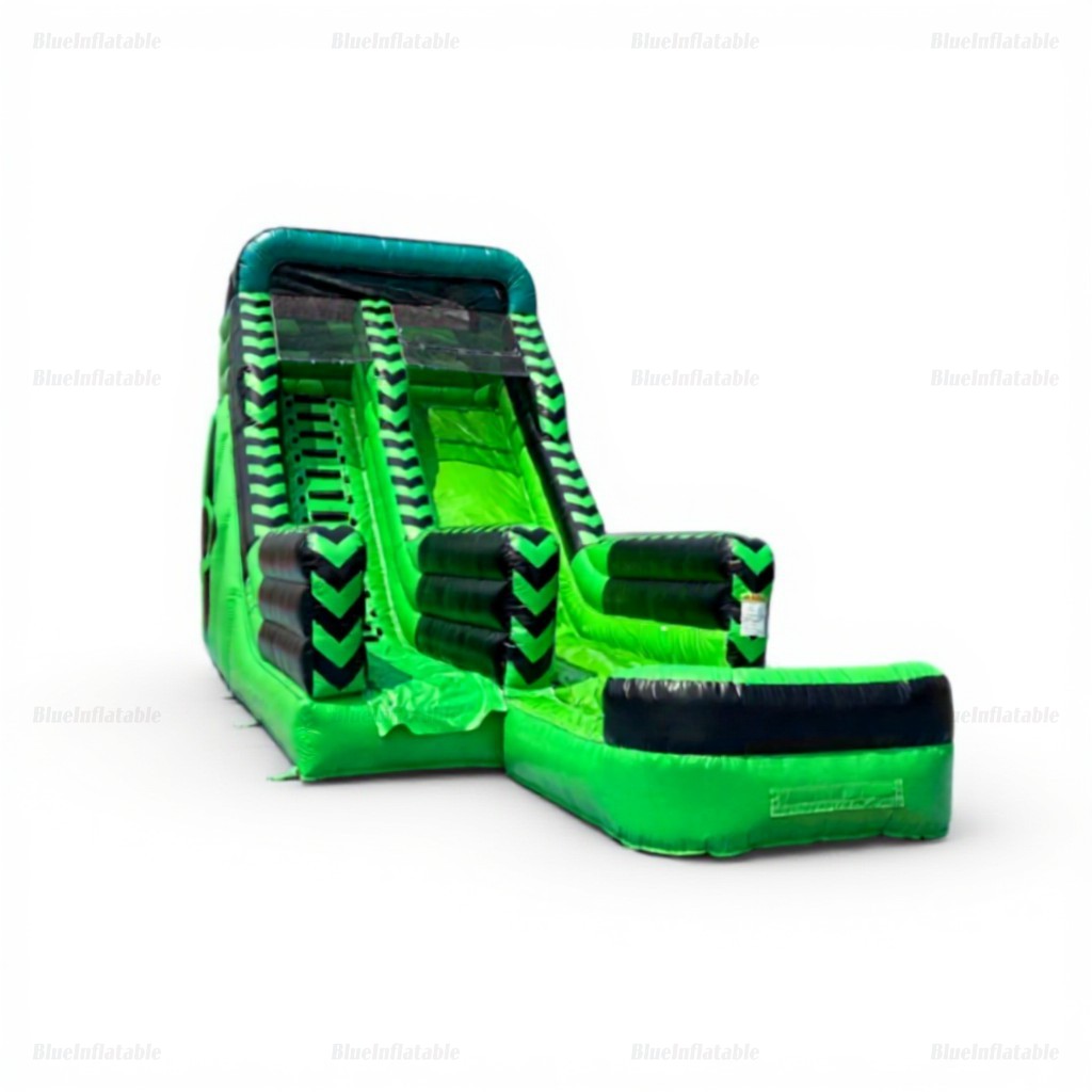 Black and Green Inflatable Water Slide for Pools - Image 9