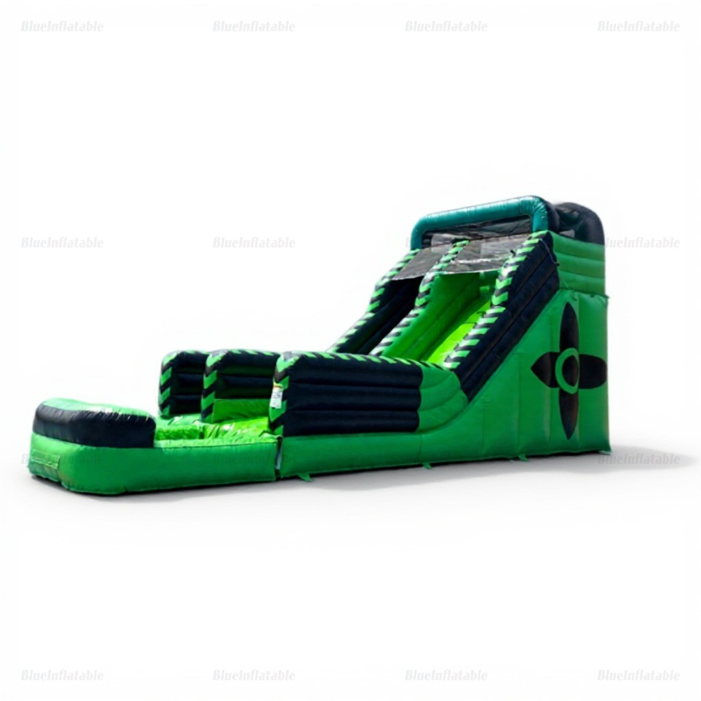 Black and Green Inflatable Water Slide for Pools - Image 11