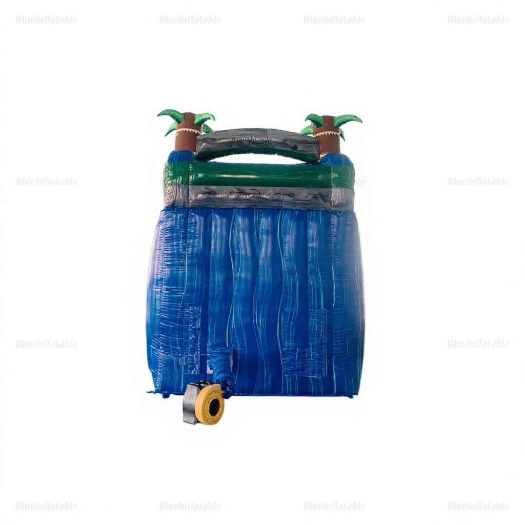 Tropical Blue Palm Inflatable Water Slide & Pool Bouncer - Image 4