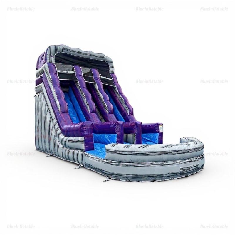 Purple Wave Double Inflatable Water Slide for Pools
