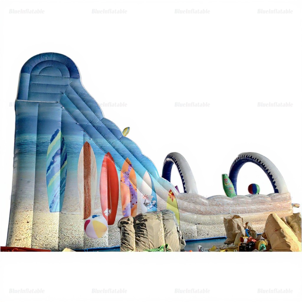 Giant Commercial Inflatable Surf Water Slide with Pool - Image 5