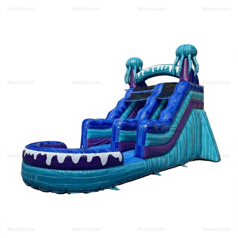 Jellyfish Inflatable Water Slide for Above Ground Pools