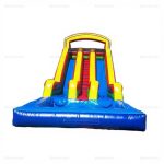 Commercial Double Inflatable Water Slide with Pool