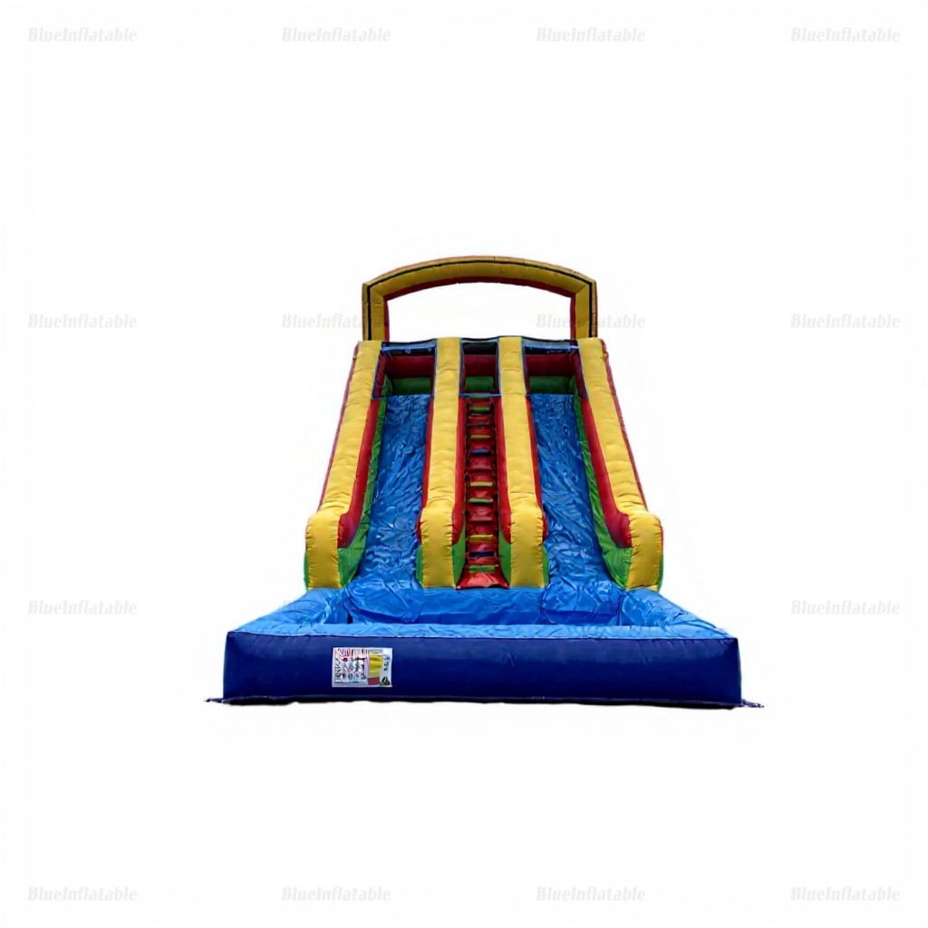 Commercial Double Inflatable Water Slide with Pool - Image 3