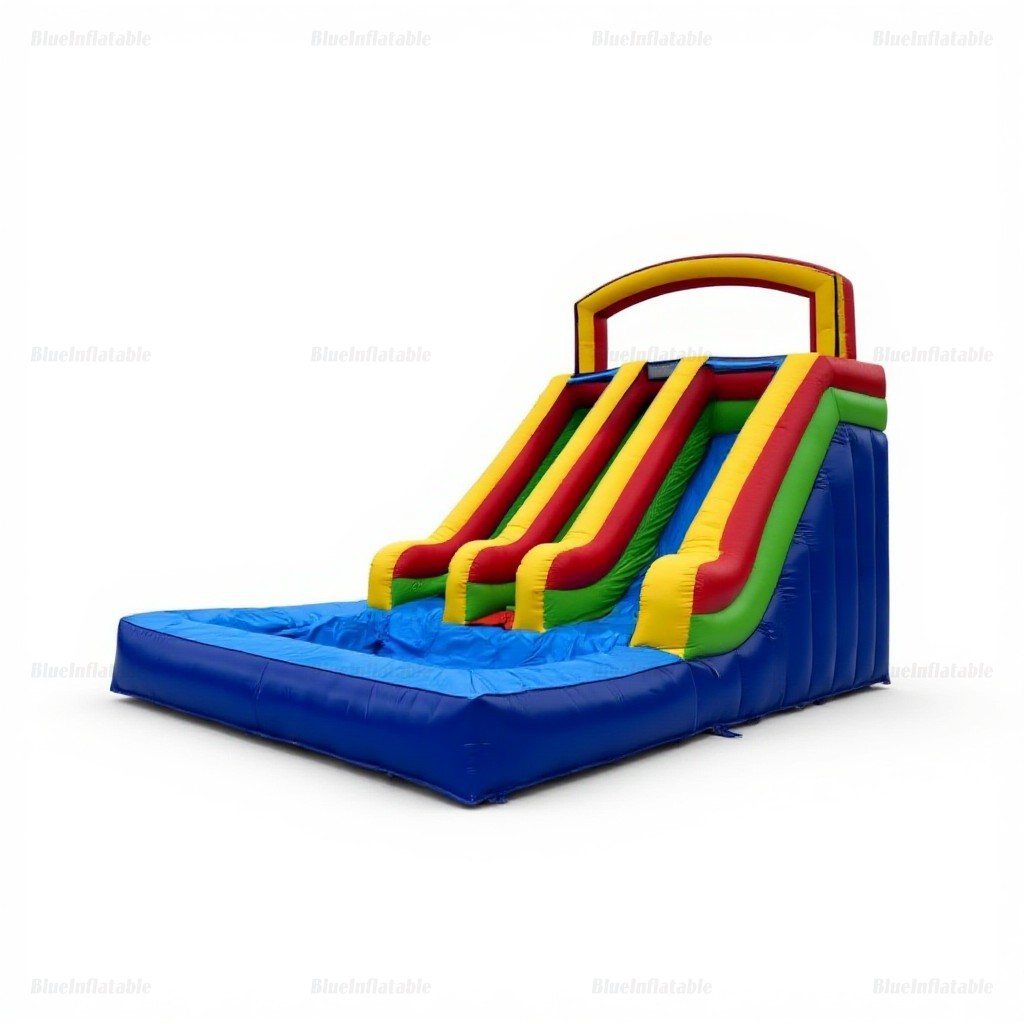 Commercial Double Inflatable Water Slide with Pool - Image 5