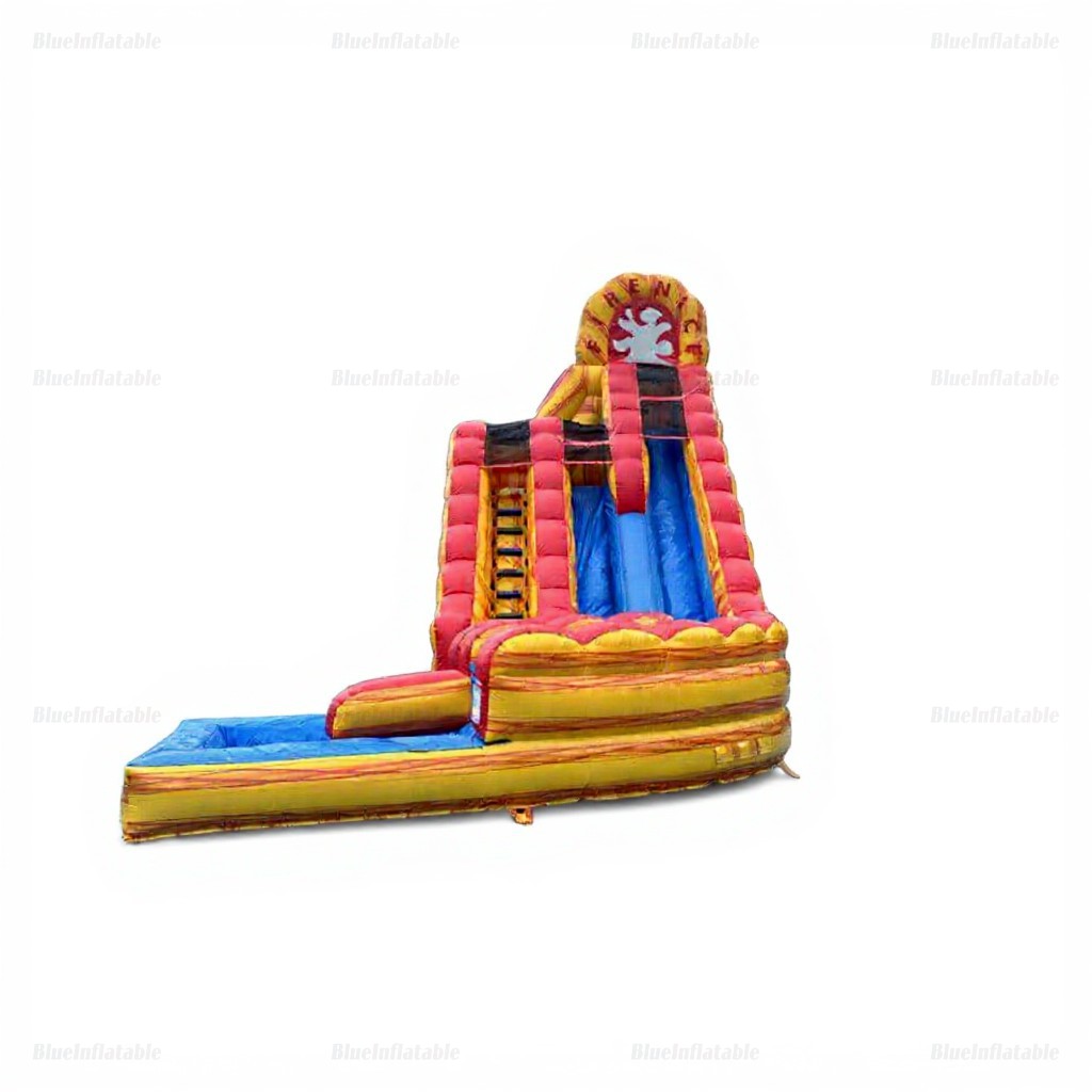 Commercial Dual Lane Curved Inflatable Water Slide Playground - Image 4