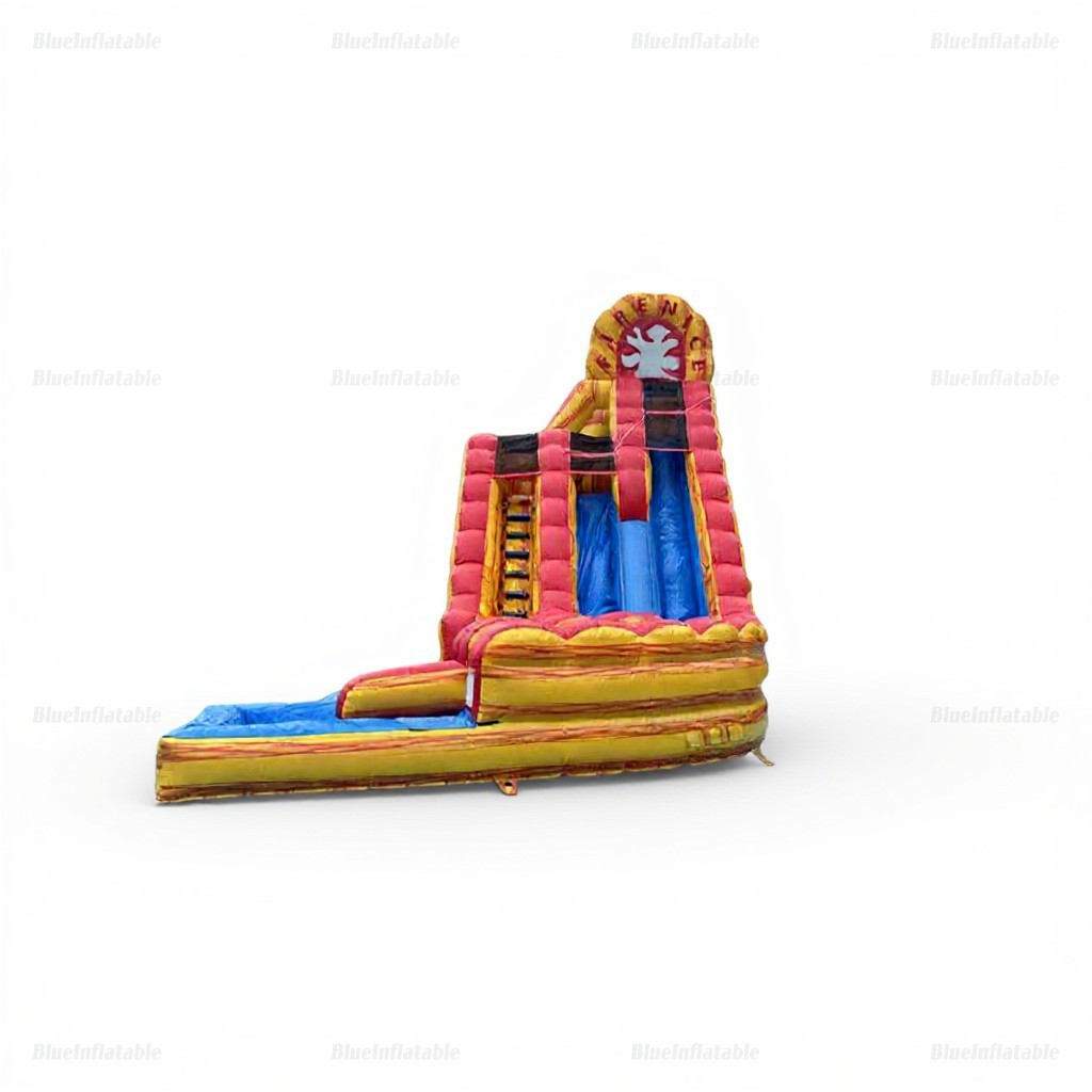 Commercial Dual Lane Curved Inflatable Water Slide Playground - Image 5