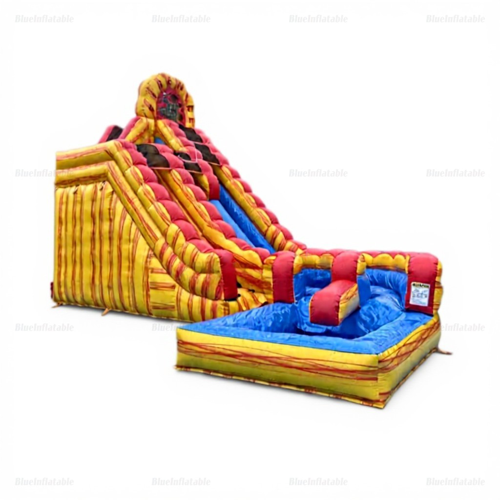 Commercial Dual Lane Curved Inflatable Water Slide Playground - Image 7