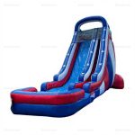 Patriotic Stars & Stripes Commercial Inflatable Water Slide