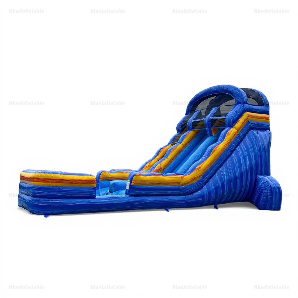 Dual Lane Commercial Inflatable Water Slide & Pool Combo - Image 10