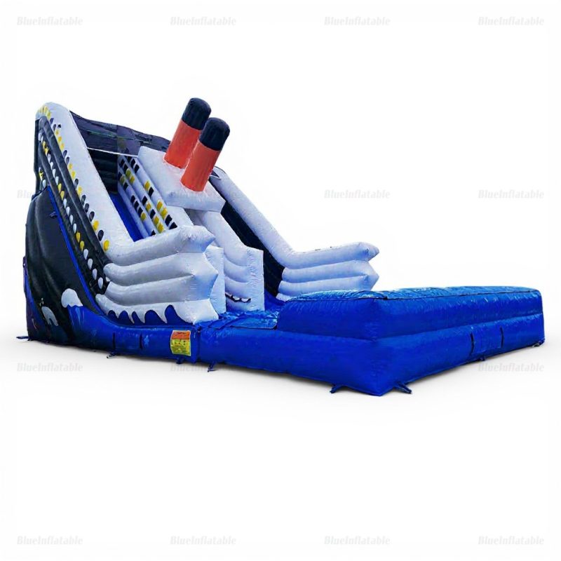 Titanic Double Lane Commercial Inflatable Water Slide with Pool