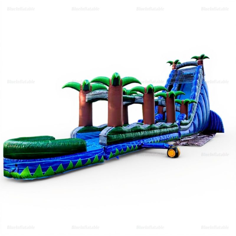 Large Commercial Tropical Inflatable Water Slide & Slip N Slide